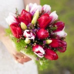 Jarní svatební kytice - tulipány