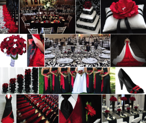 Letní svatba: bílá, černá, červená