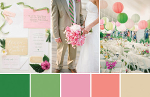 Letní svatba: růžová a zelená